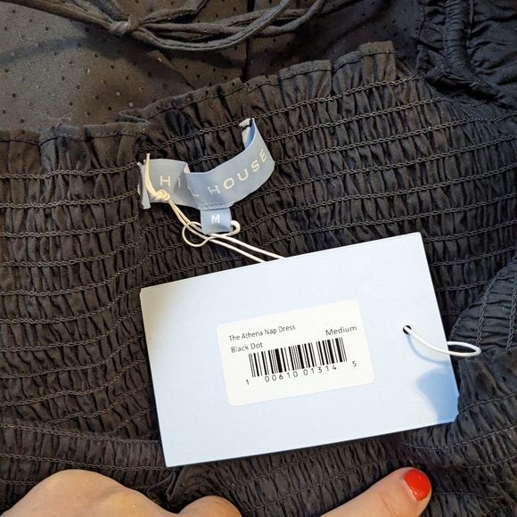 Hill House Home Black Dot Athena Nap Dress Medium NWT - Picture 3 of 5